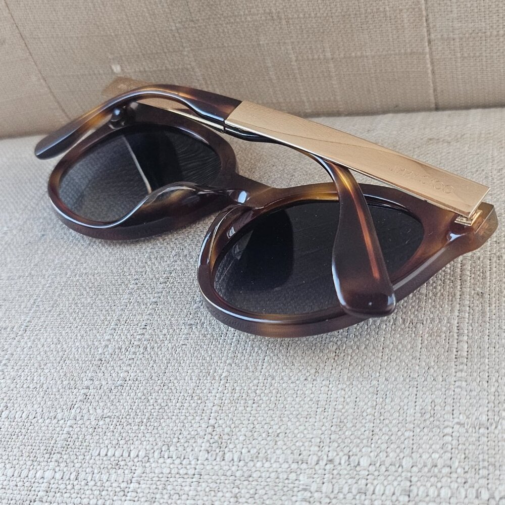 Jimmy Choo Ladies Vivy Havana Sunglasses Round Full Rim Shades - Picture 8 of 16